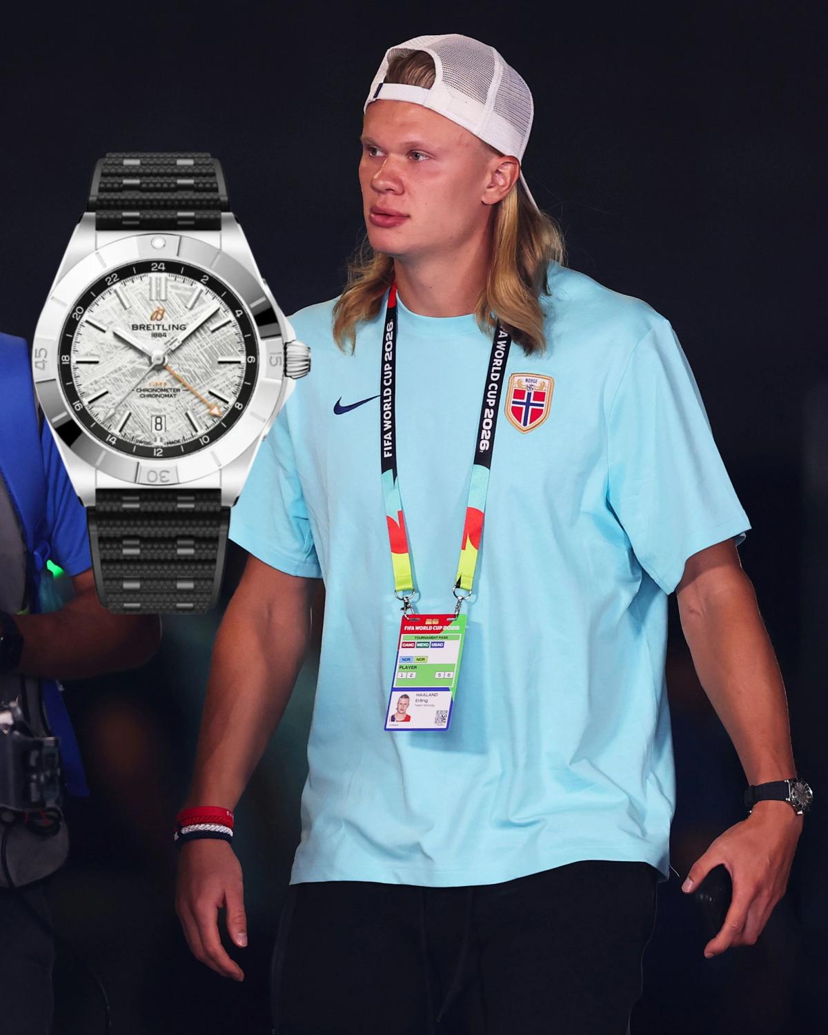 Erling Haaland và Breitling Chronomat Automatic GMT 40