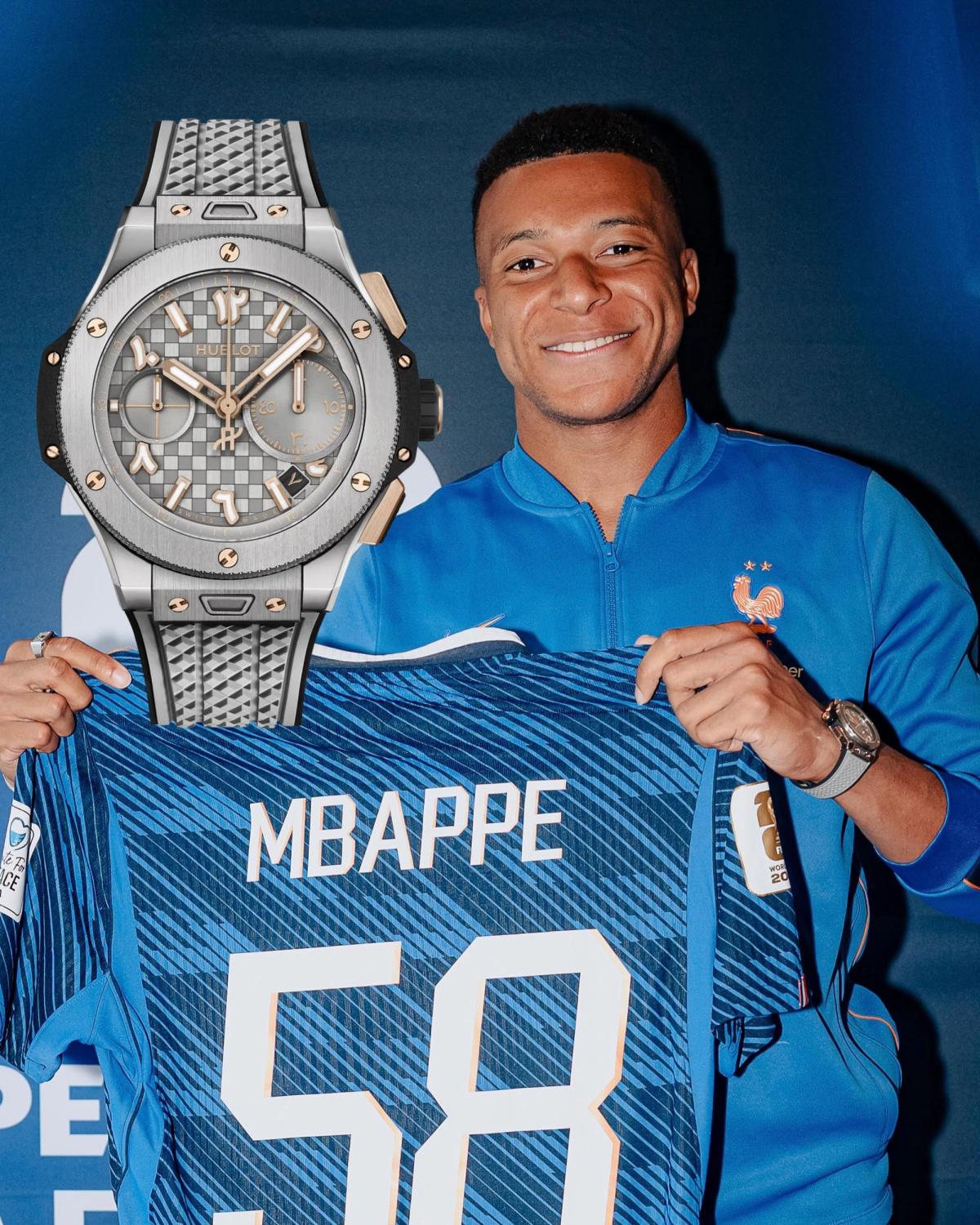 Kylian Mbappé và Hublot Big Bang Ahmed Seddiqi 75th Anniversary