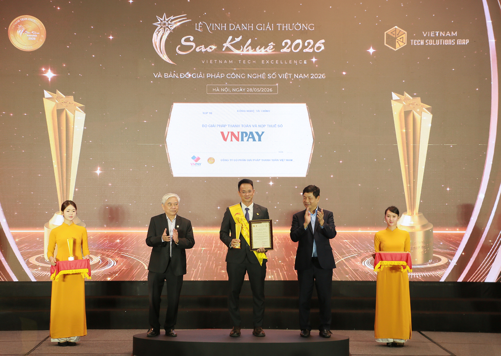 Giải pháp thanh toán và nộp thuế số của VNPAY vào top 10 Sao Khuê 2026
