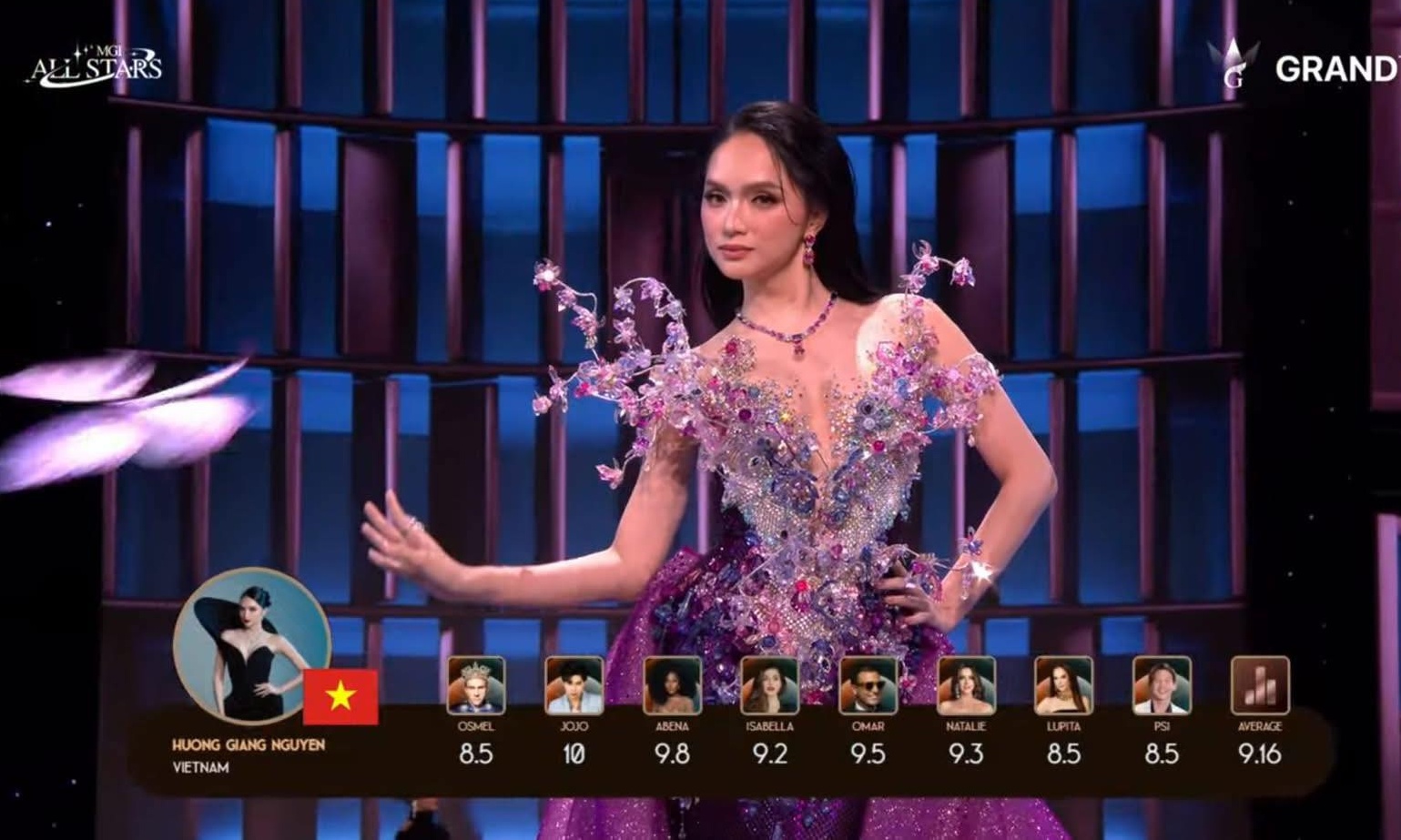 Hương Giang tung 'chiêu' tại Miss Grand All Stars