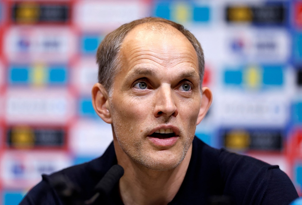 HLV Thomas Tuchel trong buổi họp báo công bố danh sách tuyển Anh dự World Cup 2026 tại trung tâm St Georges Park, Burton upon Trent, Staffordshire, Anh ngày 22/5/2026. Ảnh: Reuters