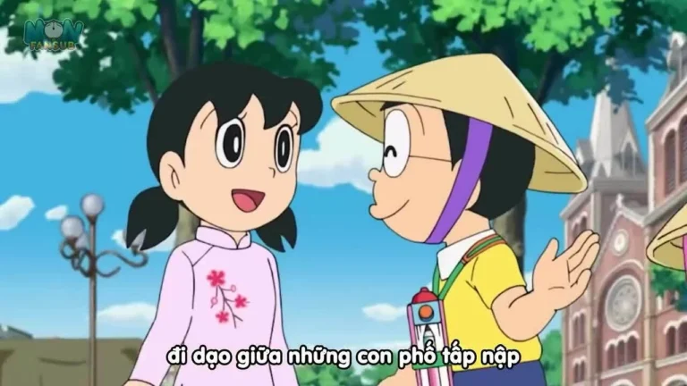 Doraemon, Nobita ăn cơm tấm, bánh mỳ trong tập phim bối cảnh Việt Nam
