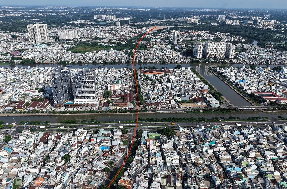 Khu vực cầu đường Bình Tiên đi qua trước ngày khởi công