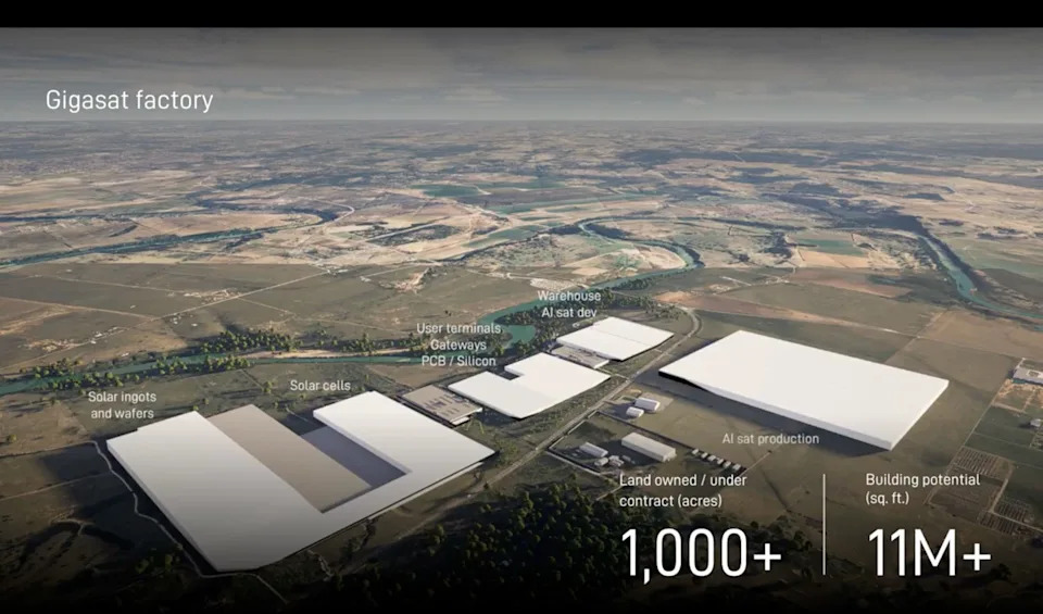 Dự án xây dựng nhà máy Gigasat tại Bastrop, bang Texas, Mỹ. Ảnh: SpaceX
