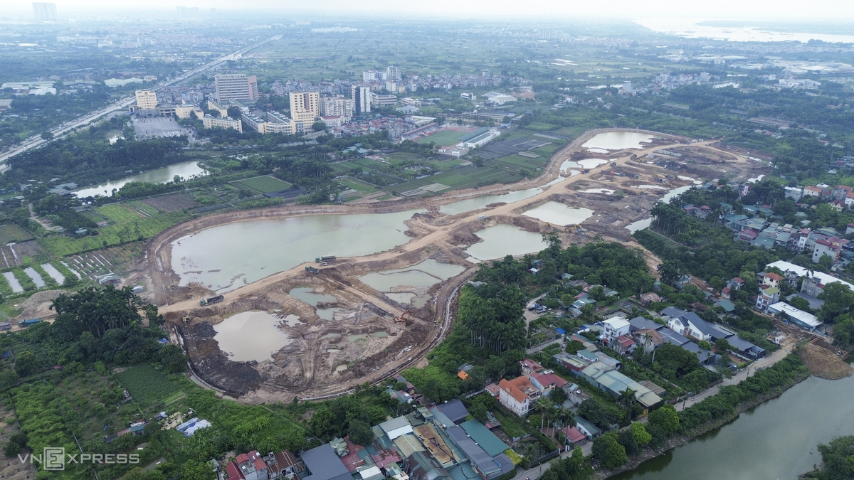 Tại phường Đông Ngạc, hồ điều hòa Thụy Phương 2 đã hình thành rõ nét.