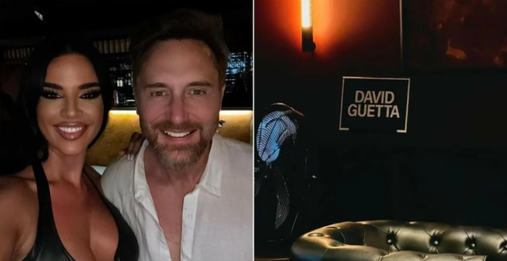 Ivana Knoll chụp ảnh cùng DJ David Guetta. Ảnh: Instagram / knolldoll