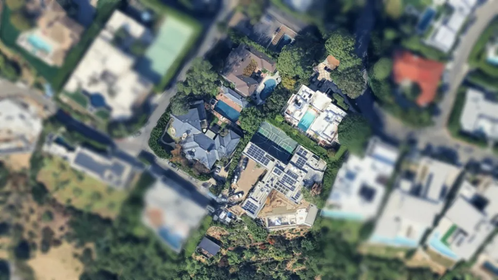 Khu phức hợp của Leonardo DiCaprio ở thành phố West Hollywood, Los Angeles. Ảnh: Google Earth
