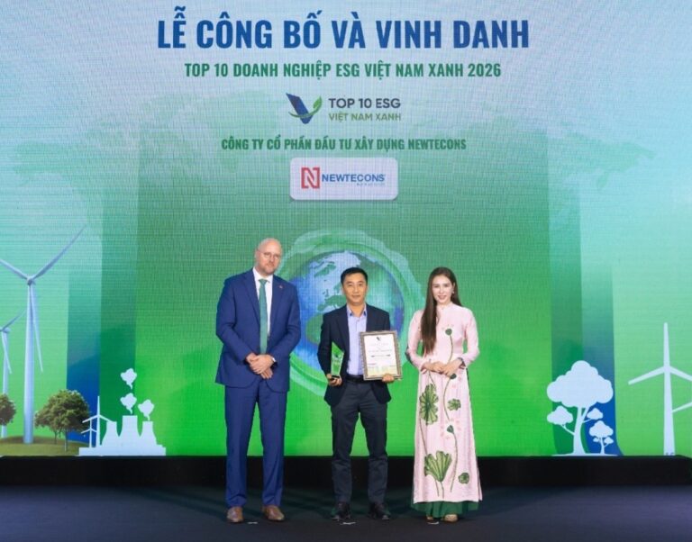 Newtecons vào top 10 doanh nghiệp ESG ngành xây dựng
