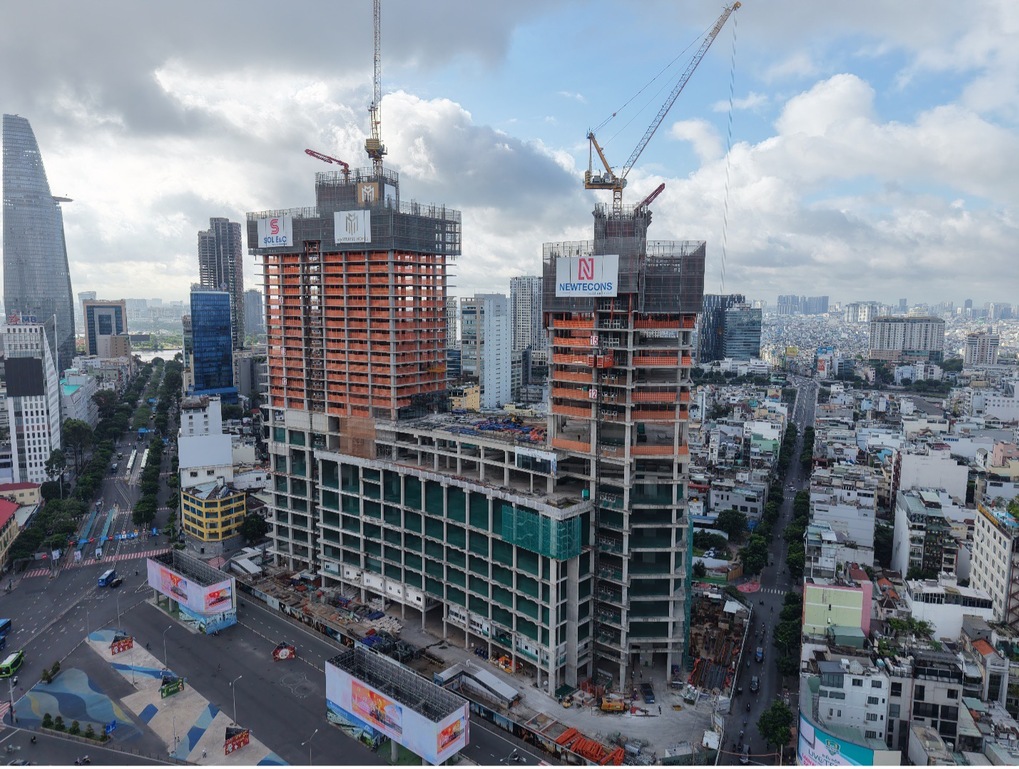 Dự án One Central Sài gòn tại Khu tứ giác Bến Thành do Newtecons làm tổng thầu. Ảnh: