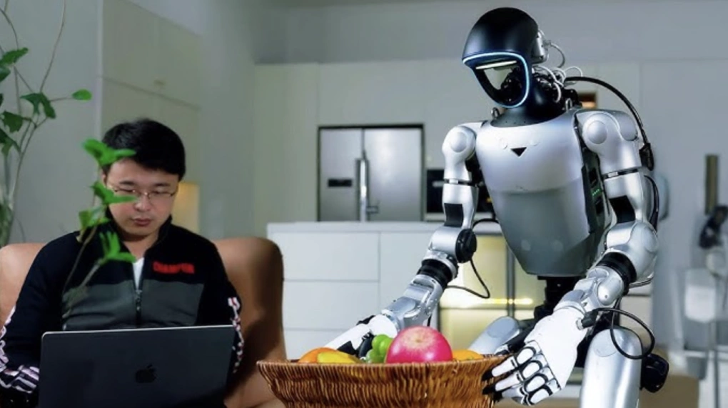 Một robot hình người của Unitree đang được huấn luyện công việc gia đình. Ảnh: Unitree Robotics
