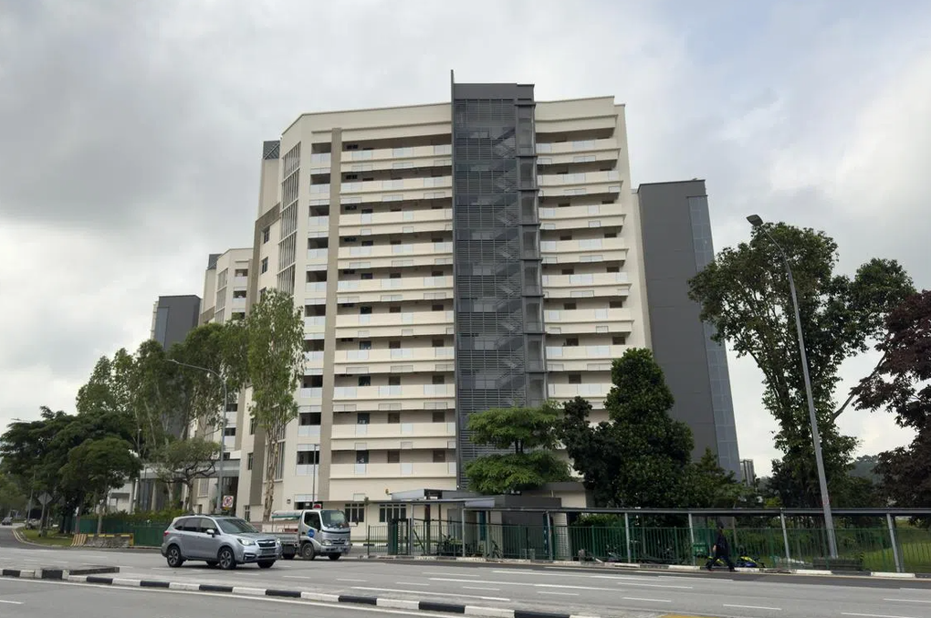 Bên ngoài một tòa nhà được chính phủ Singapore chuyển thành nhà ở cho thuê. Ảnh: Strait Times
