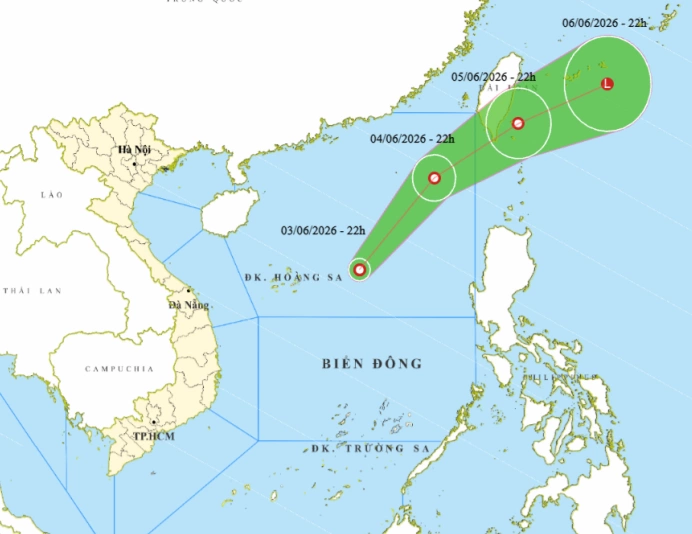 Biển Đông xuất hiện áp thấp nhiệt đới đầu tiên trong năm 2026