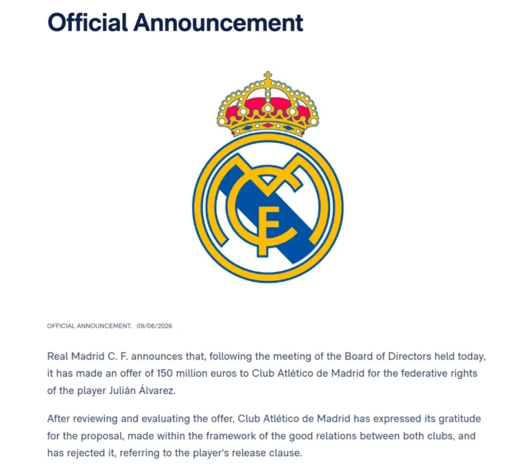 Real bị Atletico từ chối khi hỏi mua Julian Alvarez