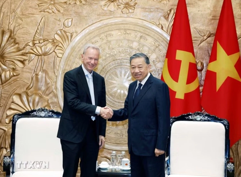 Tổng Bí thư, Chủ tịch nước Tô Lâm tiếp ông Eric Schmidt, nguyên Chủ tịch Tập đoàn Google. Ảnh: Thống Nhất/TTXVN