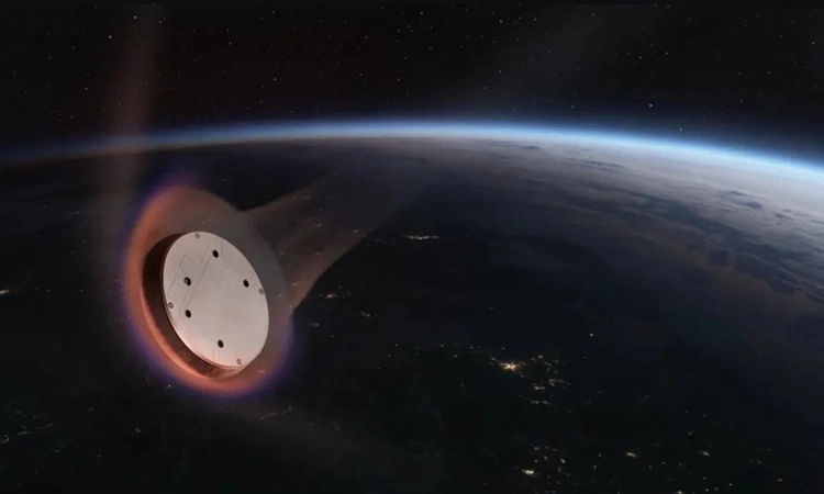 Mô phỏng tàu Starfall bay trở lại khí quyển. Ảnh: SpaceX