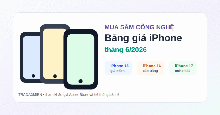Bảng giá iPhone tháng 6/2026: iPhone 15, 16, 17 mẫu nào đáng mua?
