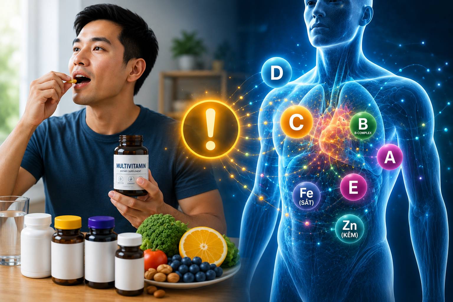 Uống vitamin tổng hợp mỗi ngày có thể gây tác hại gì?