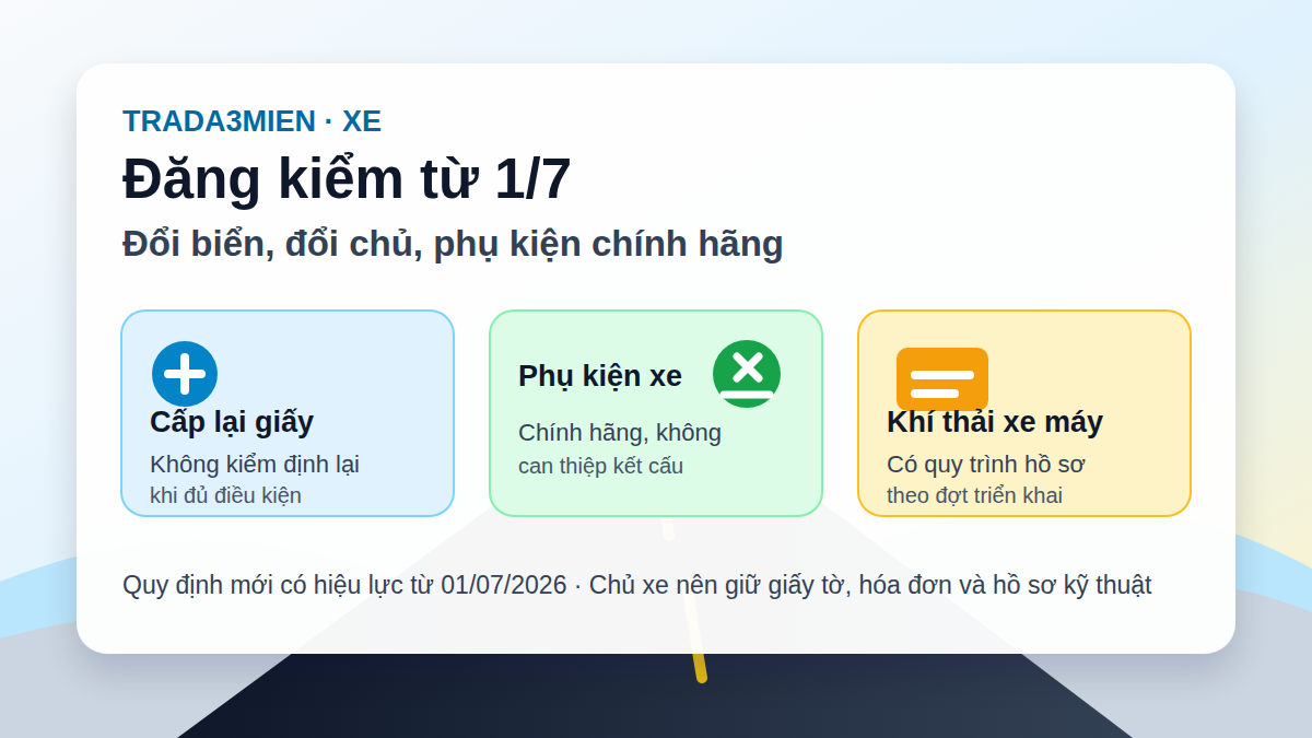 Từ 1/7, nhiều thay đổi đăng kiểm ô tô: chủ xe cần chú ý gì?