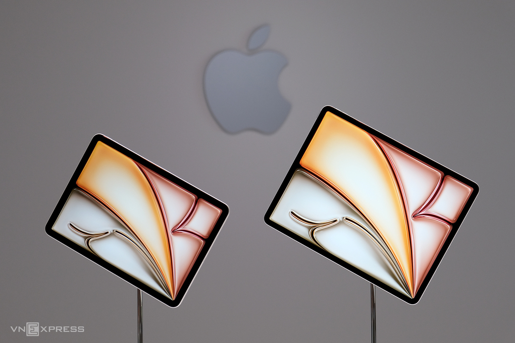 iPad Air M2 tại lễ ra mắt ở London, Anh ngày 7/5/2024. Ảnh: Tuấn Hưng