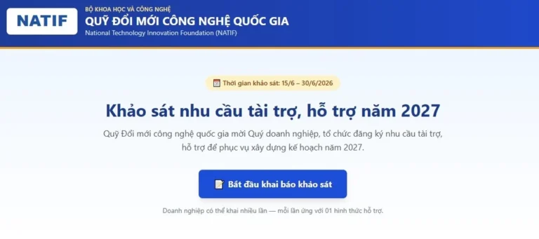 Quỹ Đổi mới công nghệ Quốc gia khảo sát doanh nghiệp về nhu cầu tài trợ, hỗ trợ