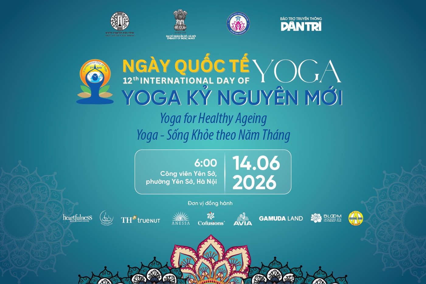 Ngày Quốc tế Yoga 2026 tại Hà Nội dự kiến quy tụ 1.500 người