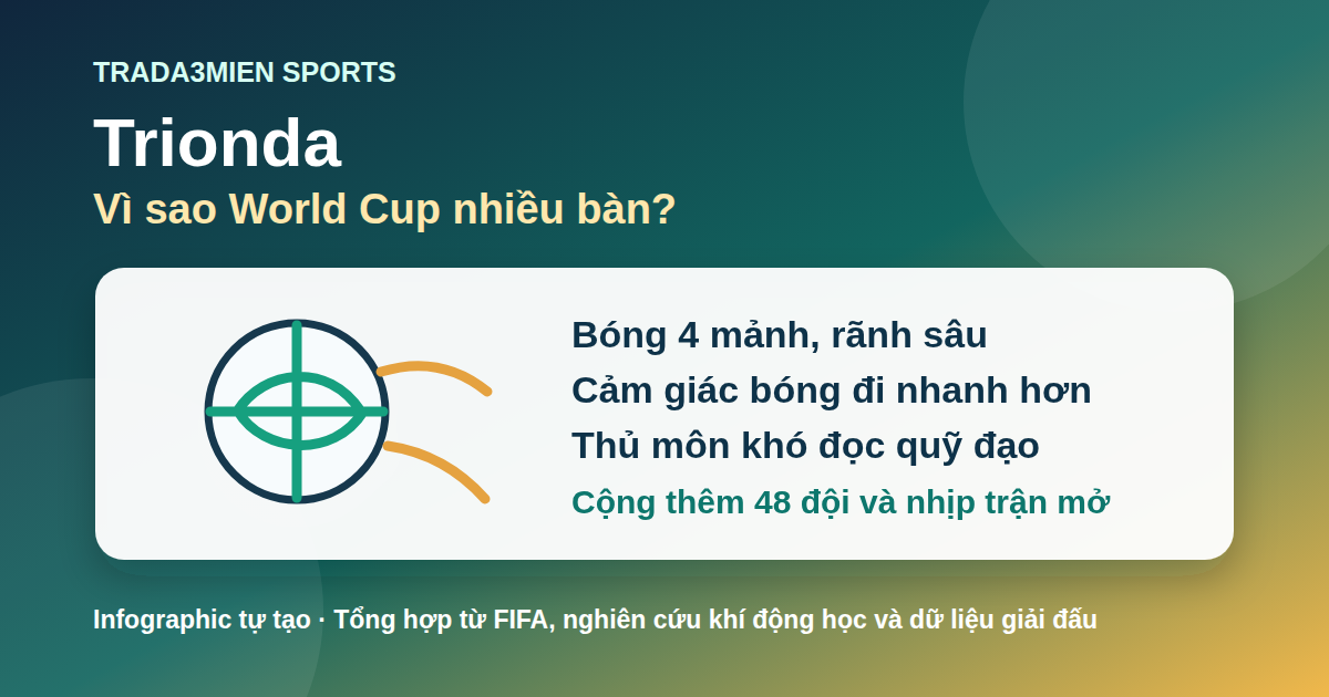 Vì sao World Cup 2026 có nhiều bàn thắng? Câu chuyện quả bóng Trionda