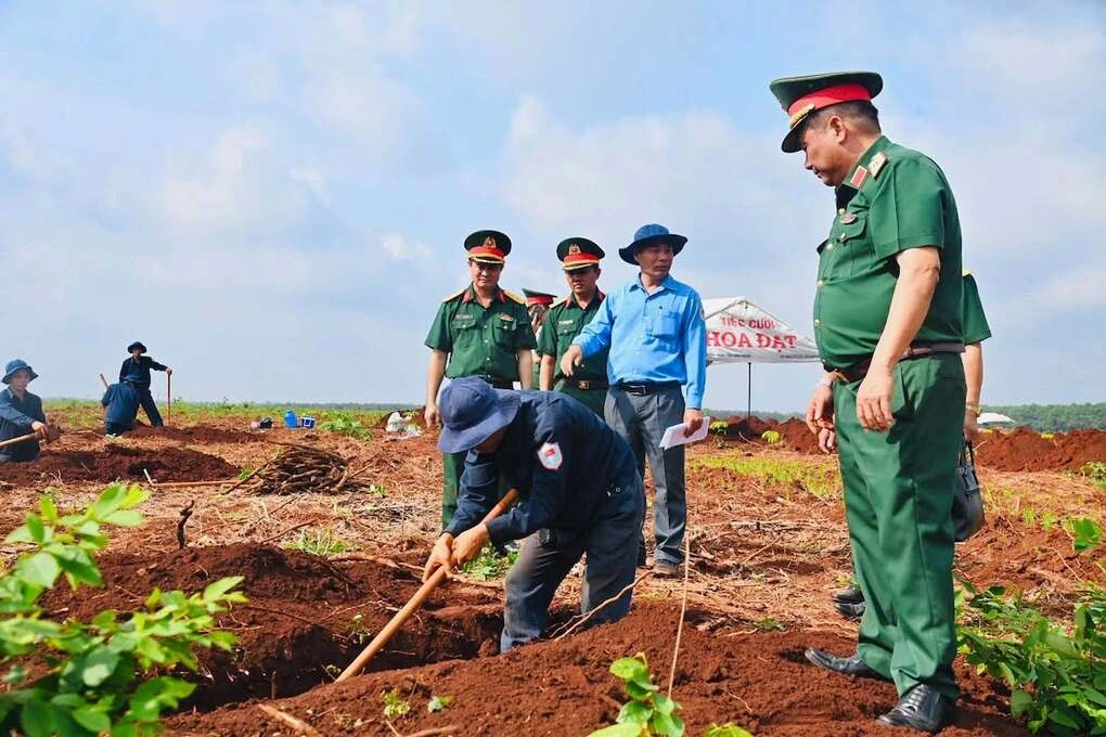 Khu vực tìm kiếm các hài cốt liệt sĩ tại xã Minh Đức. Ảnh: Thái Hà