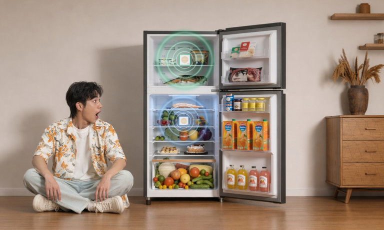Toshiba lần đầu đưa hai bộ lọc độc lập vào dòng tủ lạnh ngăn đá trên