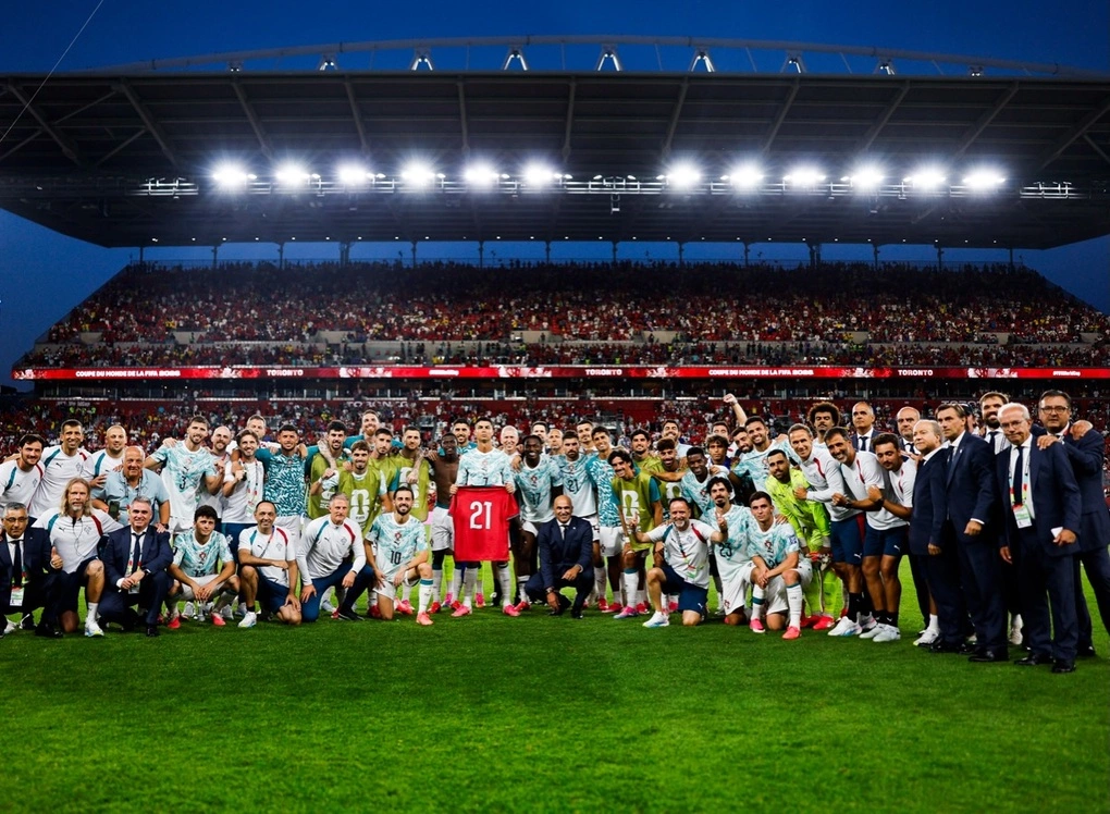 Ronaldo đăng ảnh tuyển Bồ Đào Nha tri ân Jota sau trận. Ảnh: Instagram / cristiano