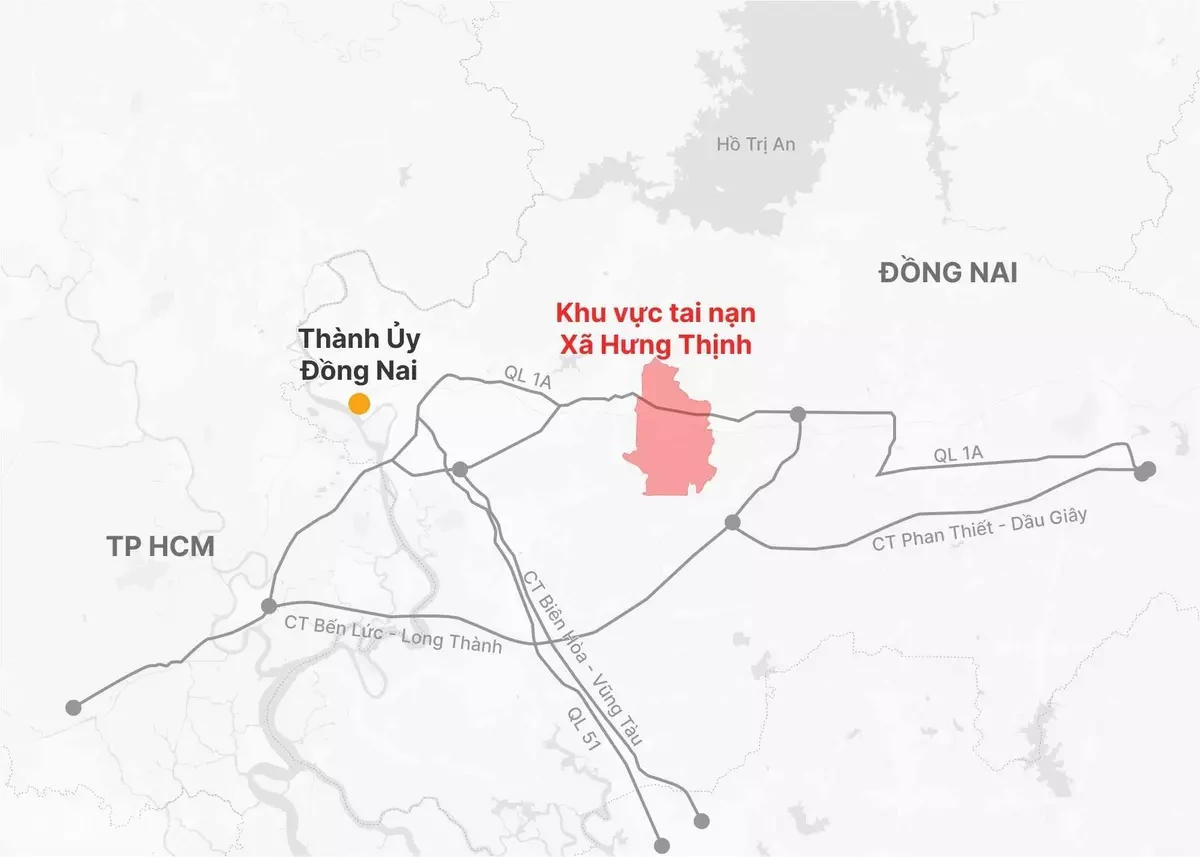 Vị trí xảy ra cháy xe. Đồ họa: Hoàng Thanh