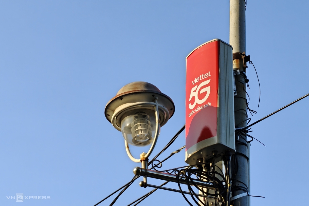 Trạm phát sóng 5G tại Đà Nẵng. Ảnh: Trọng Đạt