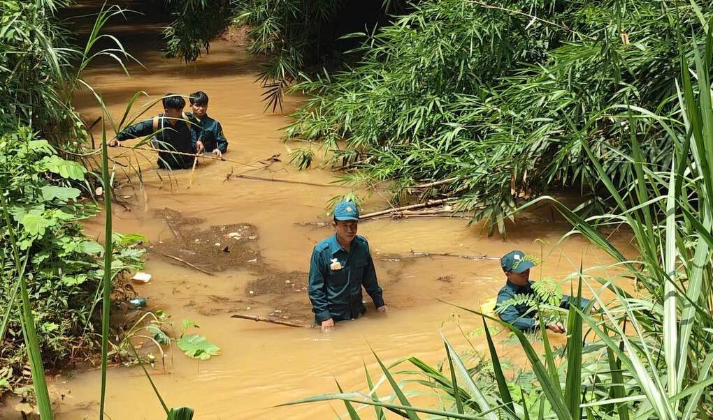 Khu vực con suối phát hiện cá sấu. Ảnh: Thái Hà