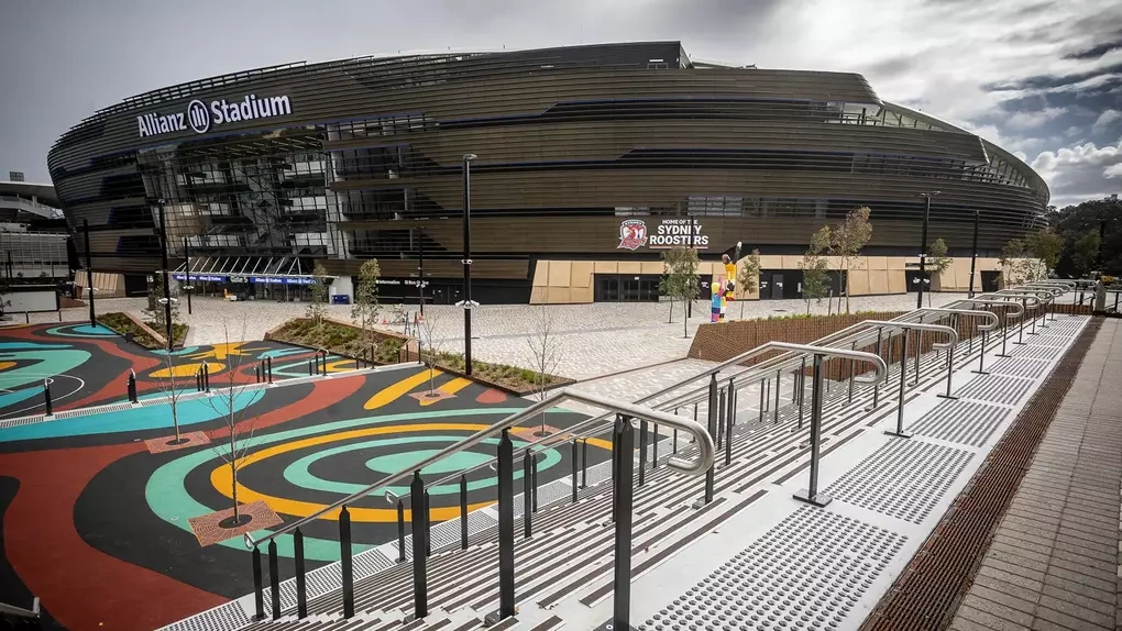 Đường chạy Sydney Marathon đi qua Allianz Stadium tại Moore Park, có diện mạo khá khác so với sân Allianz Arena ở Munich. Ảnh: Infrastructure NSW