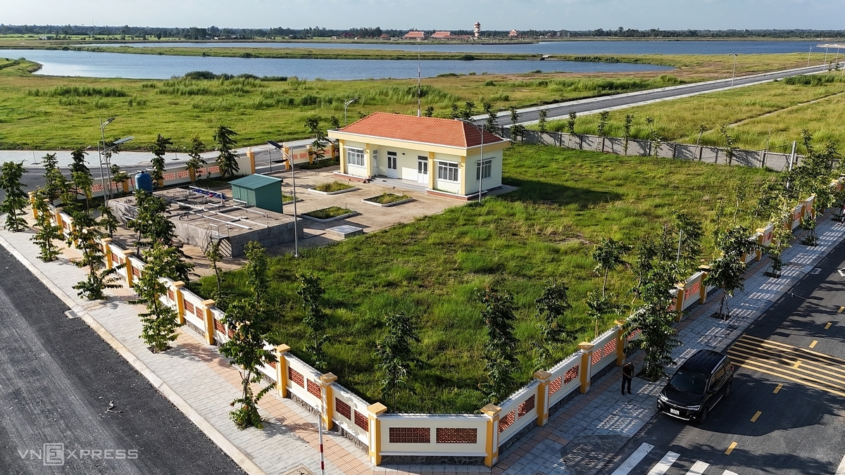Trạm xử lý nước thải tại khu dân cư Lạc Địa. Nhà máy xử lý nước của dự án dự kiến được lựa chọn nhà thầu thi công trong tháng 9.