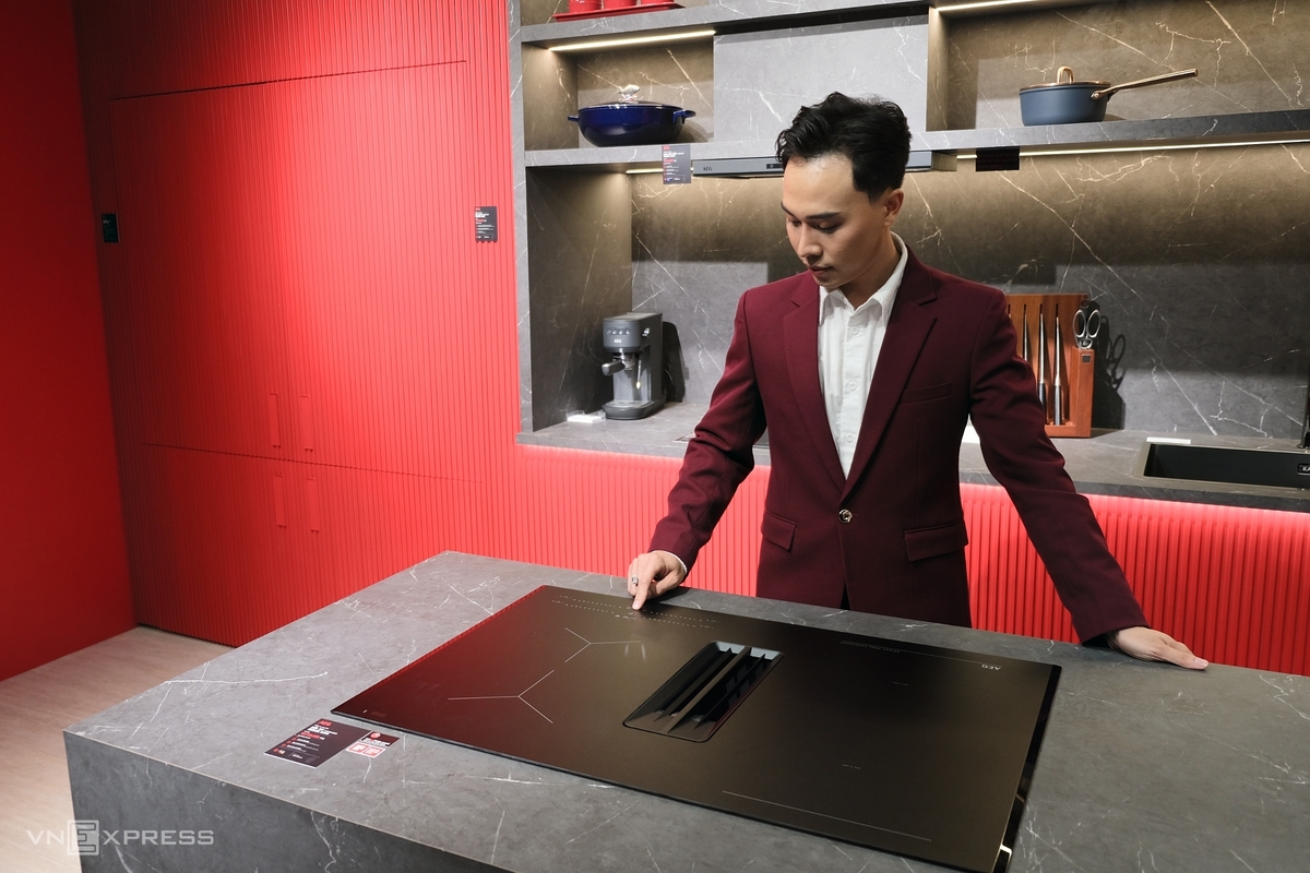 Đa phần thiết bị của AEG đều là dạng âm, tức cần thiết kế đồng bộ từ bản vẽ với nội thất căn bếp. Trong lần đầu có mặt tại Việt Nam, các sản phẩm công ty muốn tập trung nhiều nhất gồm bếp từ, máy hút mùi, lò nướng. Bên cạnh đó, hãng cũng có các sản phẩm khác như tủ lạnh, máy rửa bát, máy giặt, máy sấy.