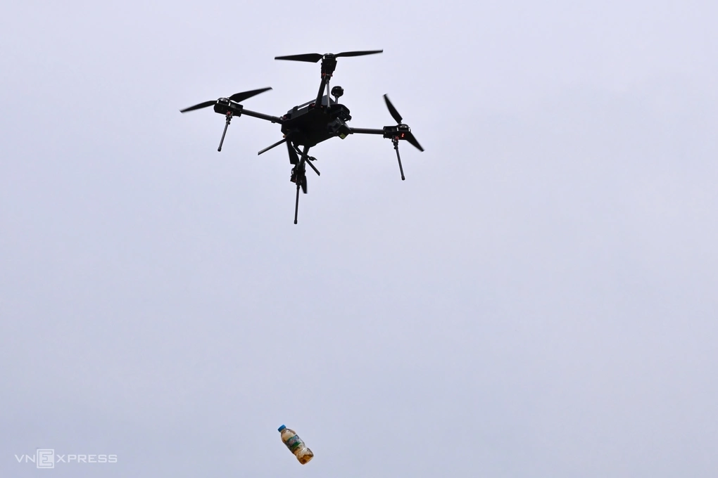Một mẫu UAV tại chương trình diễn tập thực chiến bảo đảm an ninh quốc gia trên không gian tầm thấp, ngày 18/8. Ảnh: Trọng Đạt
