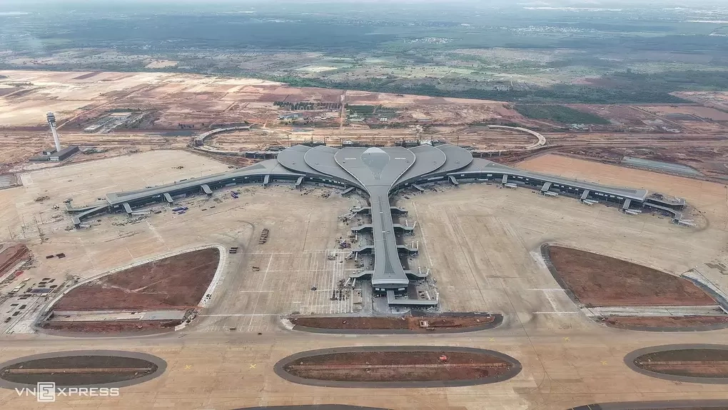 Sân bay Long Thành - điểm cuối của dự án, tháng 5/2026. Ảnh: Phước Tuấn